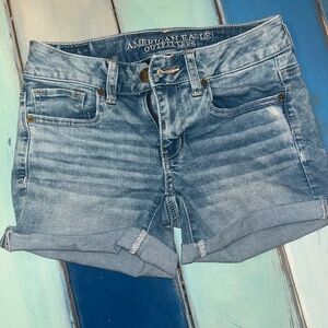American Eagle Outfitters Midi Denim Shorts